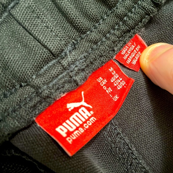 Men's Black Puma Athletic Track Pants - Picture 2 of 4